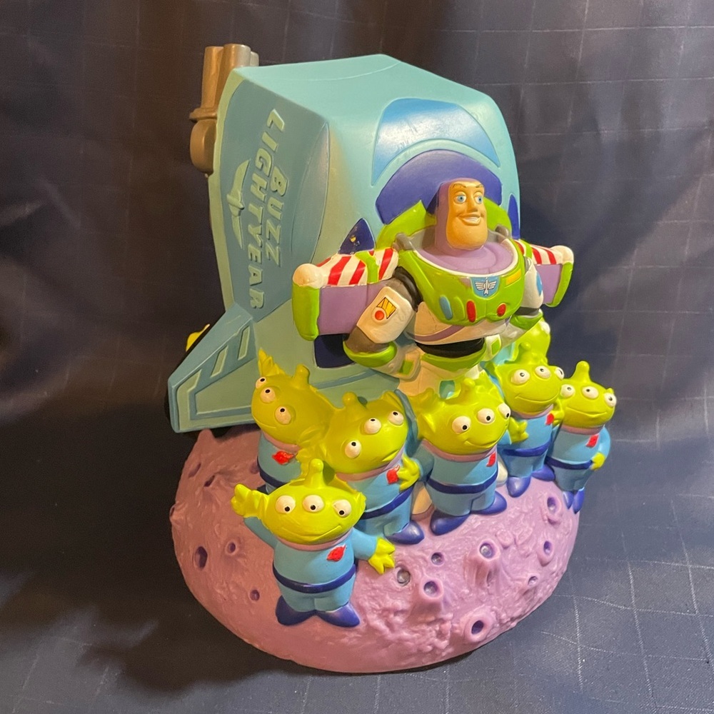 Disney Toy Story Buzz Lightyear / Emperor Zurg coin bank (missing stopper)